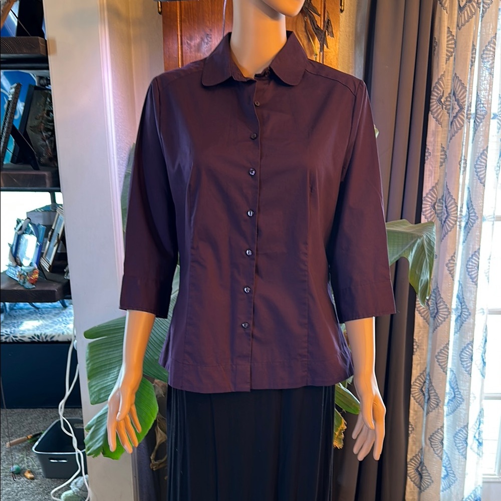 Women's Purple Button-Up Top